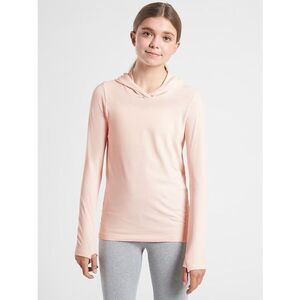 Athleta Girl Ballerina Pink Power Up Hooded Top